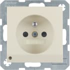 HAGER BOCCHIOTTI - Presa con spinotto x terra + LED orientamento Serie S.1 bianco Luc.