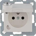 HAGER BOCCHIOTTI - Presa con spinotto x terra + coperch + serr. a chiavi opp. S1/B3/B7 bia pol. op.