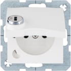 HAGER BOCCHIOTTI - Presa con spinotto terra e coperchio con chiave S.1/B.3/B.7 bianco pol. luc.