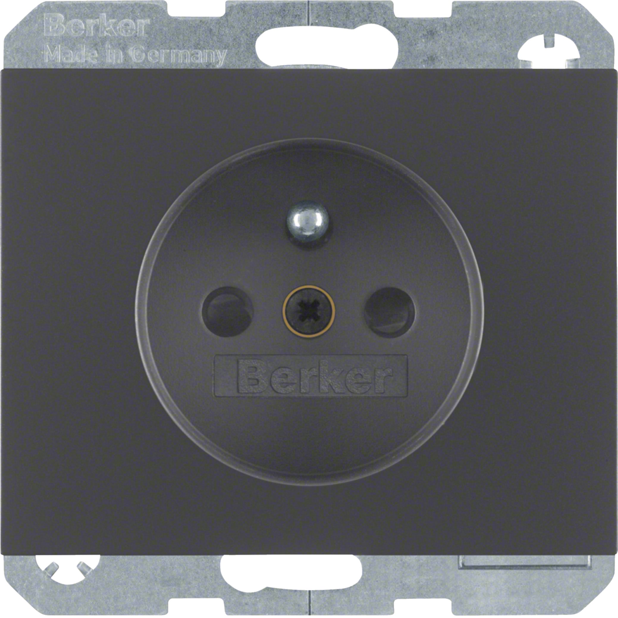 HAGER BOCCHIOTTI - Presa con spinotto di messa a terra Berker K.1 antracite opaco, verniciato
