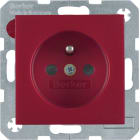 HAGER BOCCHIOTTI - Presa con spinotto di messa a terra Berker S.1/B.3/B.7 rosso opaco