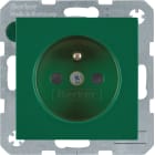 HAGER BOCCHIOTTI - Presa con spinotto di messa a terra Berker S.1/B.3/B.7 verde lucido