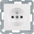 HAGER BOCCHIOTTI - Presa con spinotto di messa a terra Berker S.1/B.3/B.7 bianco polare lucido