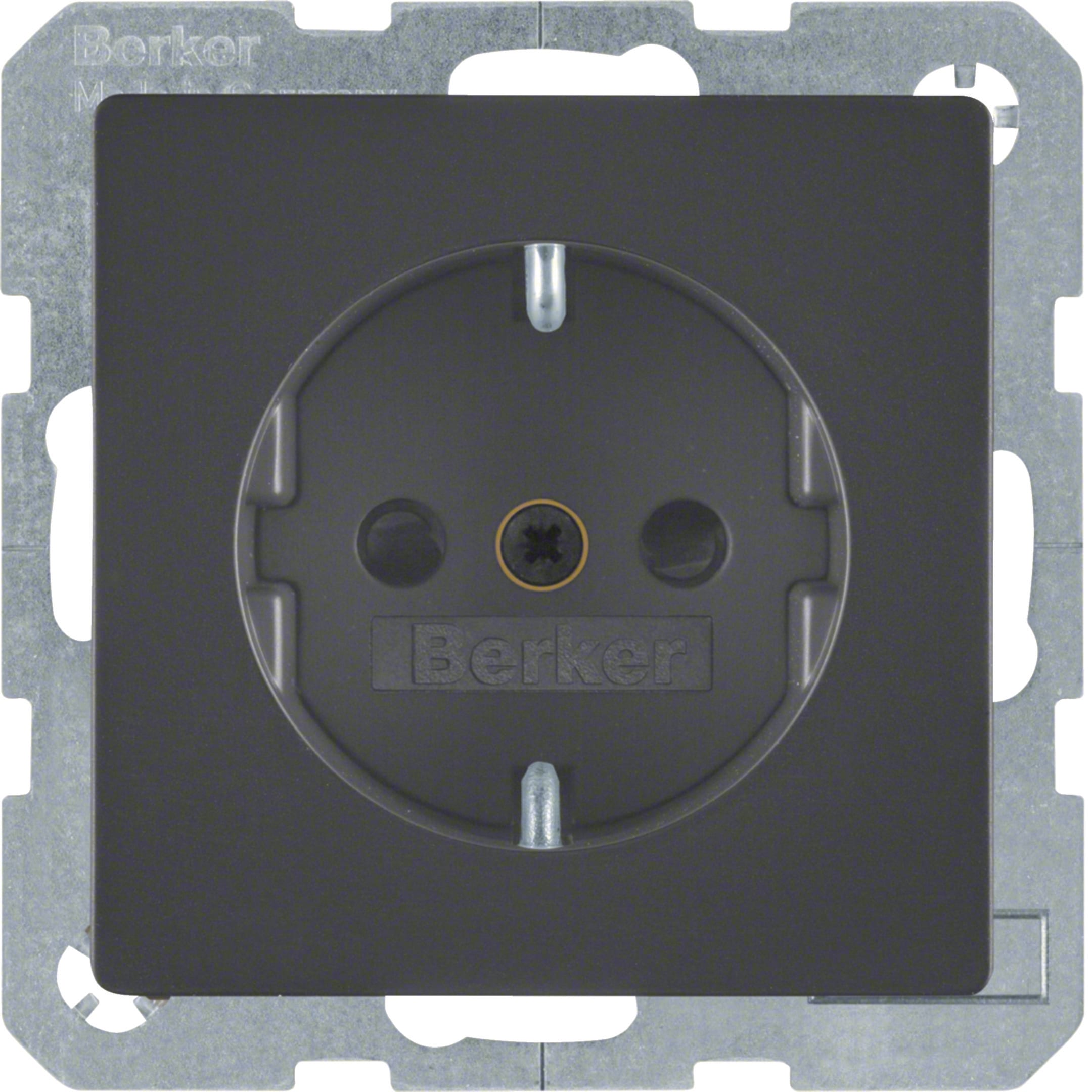 HAGER BOCCHIOTTI - Presa SCHUKO Berker Q.1/Q.3 antracite velluto, verniciato