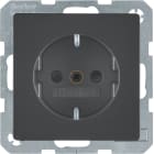 HAGER BOCCHIOTTI - Presa SCHUKO Berker Q.1/Q.3 antracite velluto, verniciato