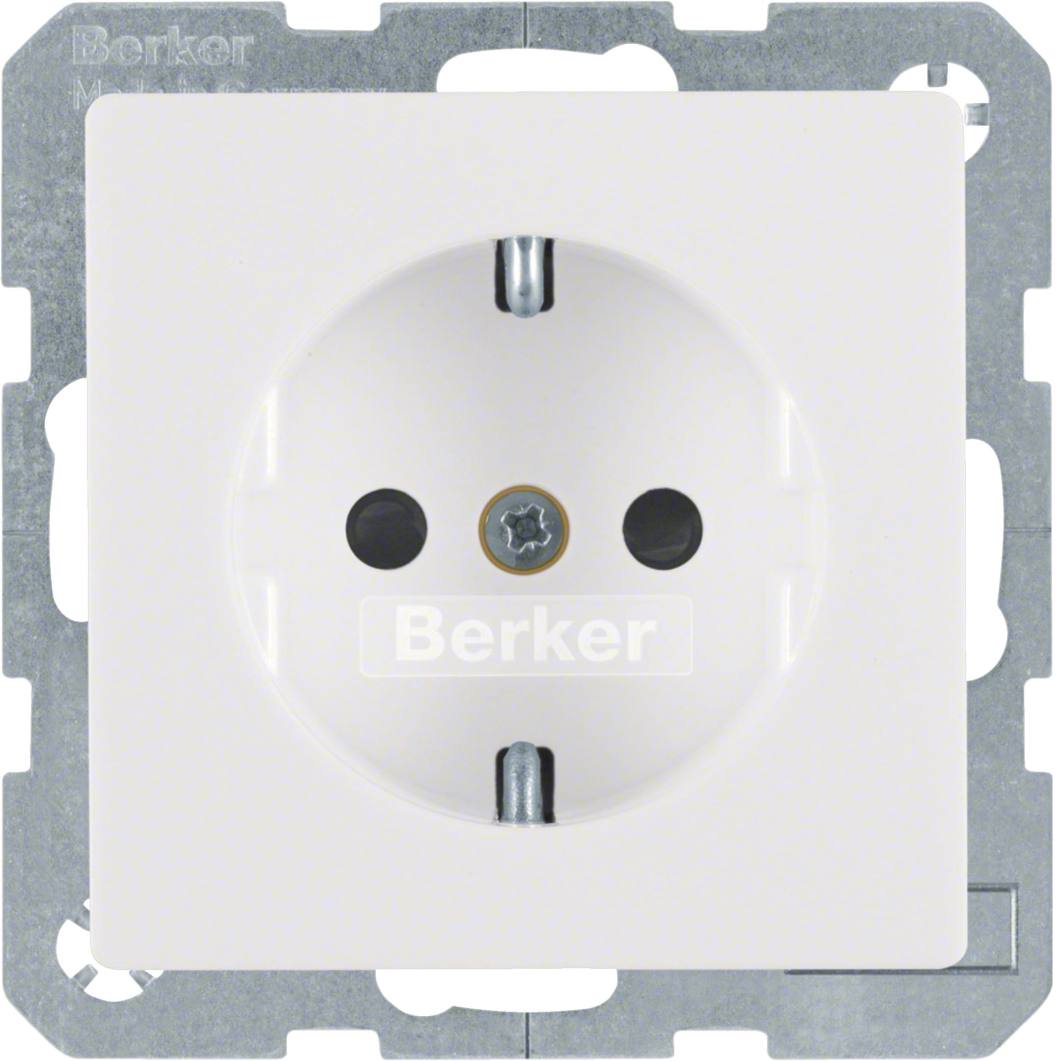 HAGER BOCCHIOTTI - Presa SCHUKO Berker Q.1/Q.3 bianco polare velluto