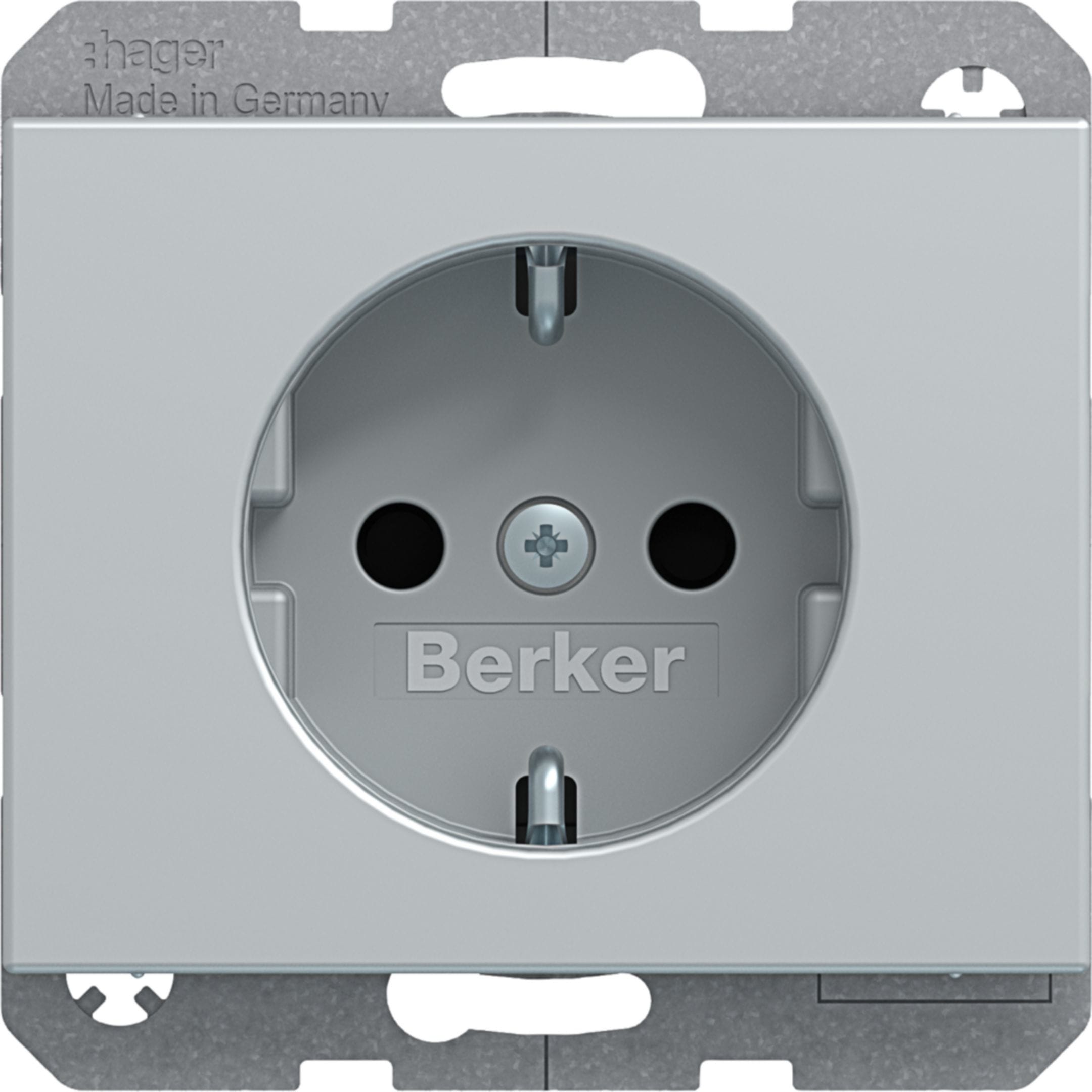 HAGER BOCCHIOTTI - Presa SCHUKO Berker K.5 alu, alluminio anodizzato