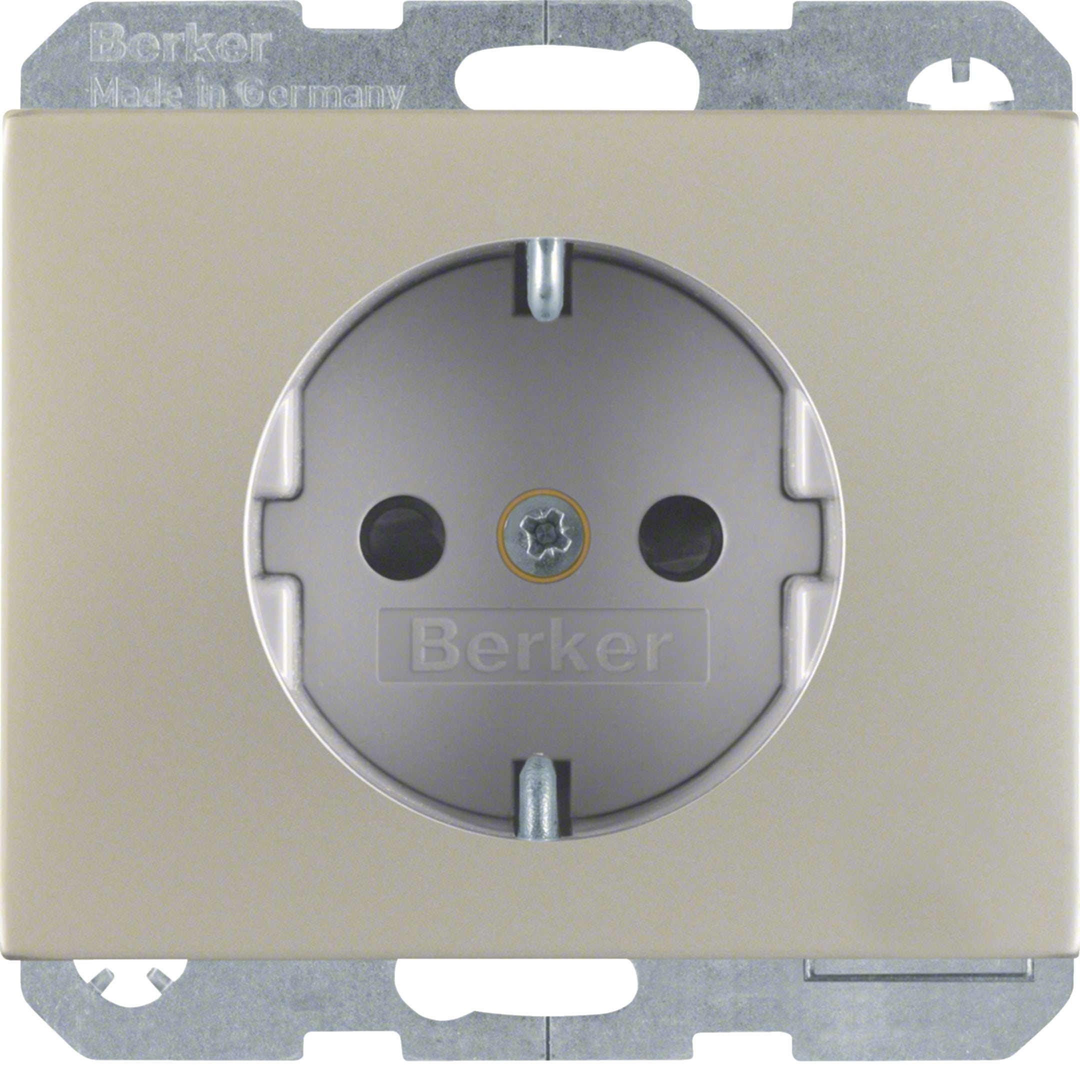 HAGER BOCCHIOTTI - Presa SCHUKO Berker K.5 acciaio inox, metallo opaco