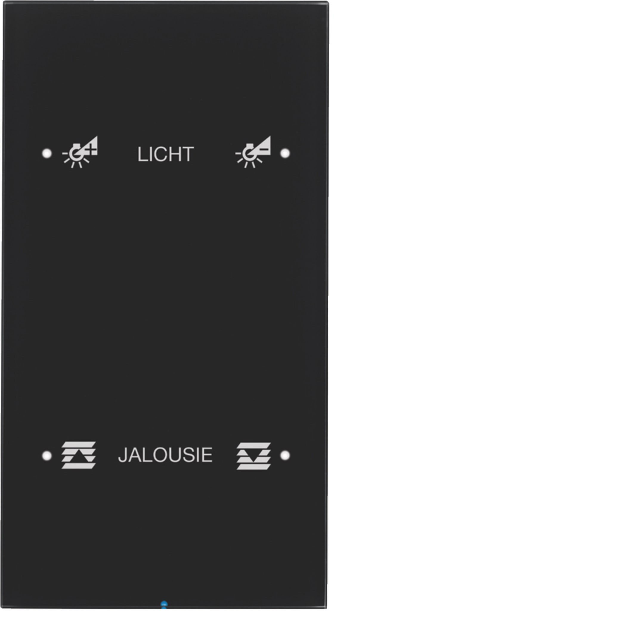 HAGER BOCCHIOTTI - Sensore touch doppio comfort KNX - Serie R.3 vetro nero