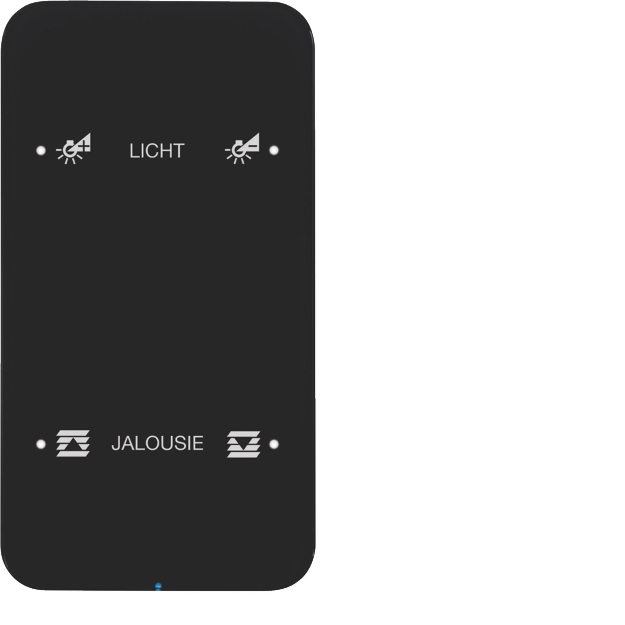 HAGER BOCCHIOTTI - Sensore touch doppio comfort KNX - Serie R.1 vetro nero