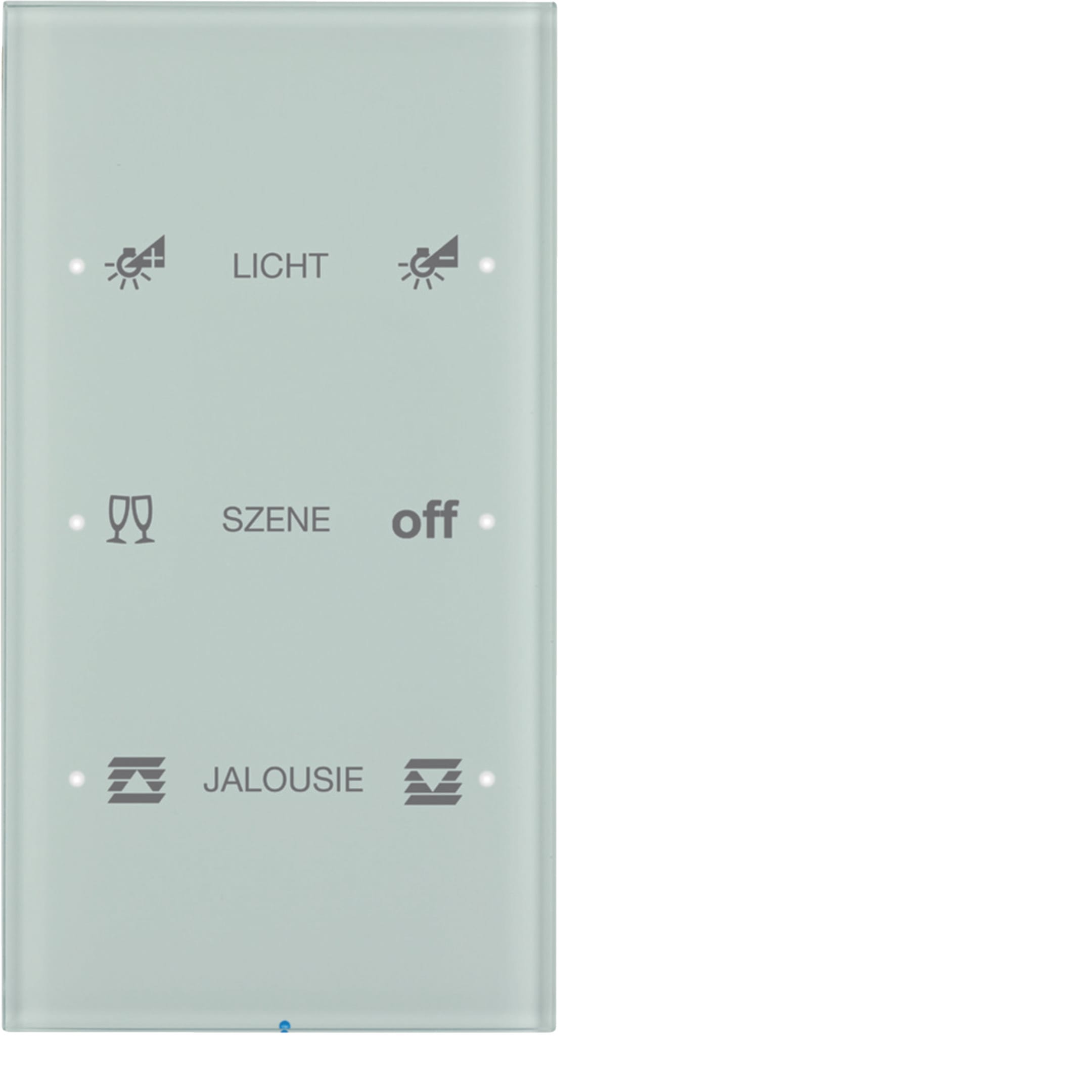 HAGER BOCCHIOTTI - Sensore touch triplo comfort KNX - Serie R.3 vetro bianco polare