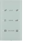 HAGER BOCCHIOTTI - Sensore touch triplo comfort KNX - Serie R.3 vetro bianco polare