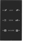 HAGER BOCCHIOTTI - Sensore touch triplo comfort KNX - Serie R.3 vetro nero