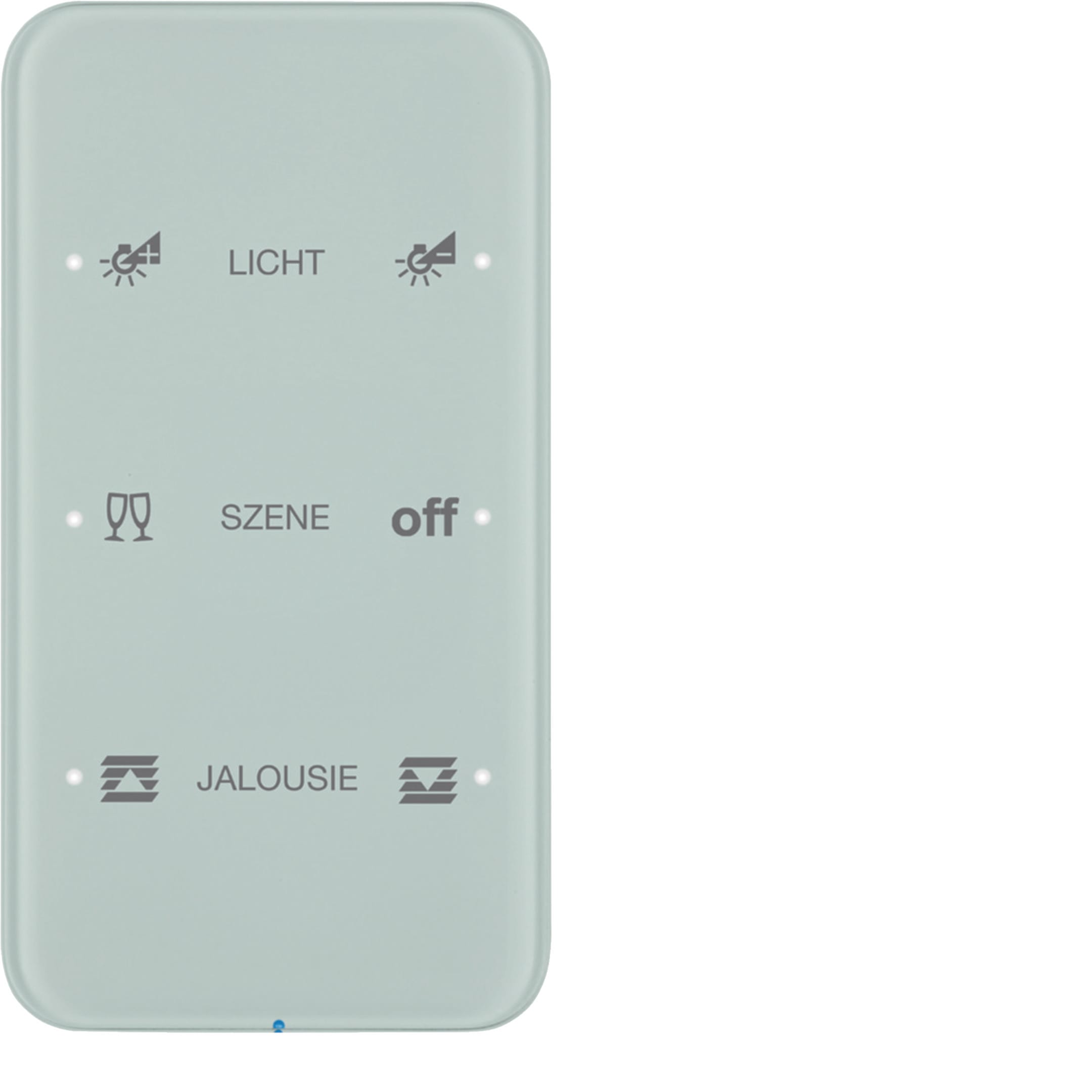 HAGER BOCCHIOTTI - Sensore touch triplo comfort KNX - Serie R.1 vetro bianco polare