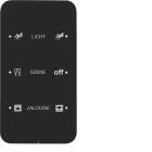 HAGER BOCCHIOTTI - Sensore touch triplo comfort KNX - Serie R.1 vetro nero