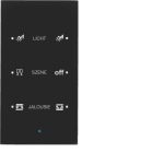HAGER BOCCHIOTTI - Sensore vetro KNX triplo comfort KNX - Serie TS Sensor vetro nero