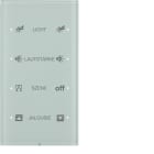 HAGER BOCCHIOTTI - Sensore touch quadruplo comfort KNX - Serie R.3 vetro bianco polare