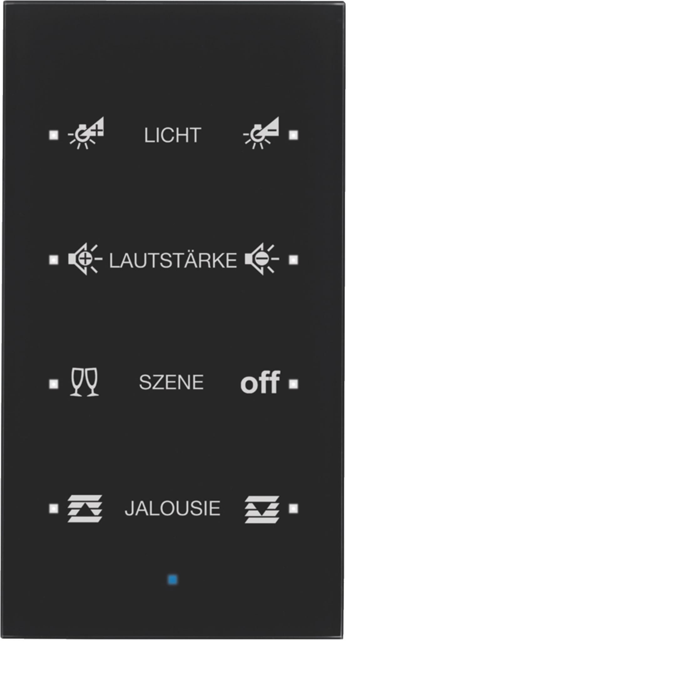 HAGER BOCCHIOTTI - Sensore vetro KNX quadruplo comfort KNX - Serie TS Sensor vetro nero