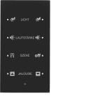 HAGER BOCCHIOTTI - Sensore vetro KNX quadruplo comfort KNX - Serie TS Sensor vetro nero