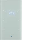 HAGER BOCCHIOTTI - Sensore vetro KNX doppio con Termostato KNX - Serie TS Sensor vetro bianco pol.