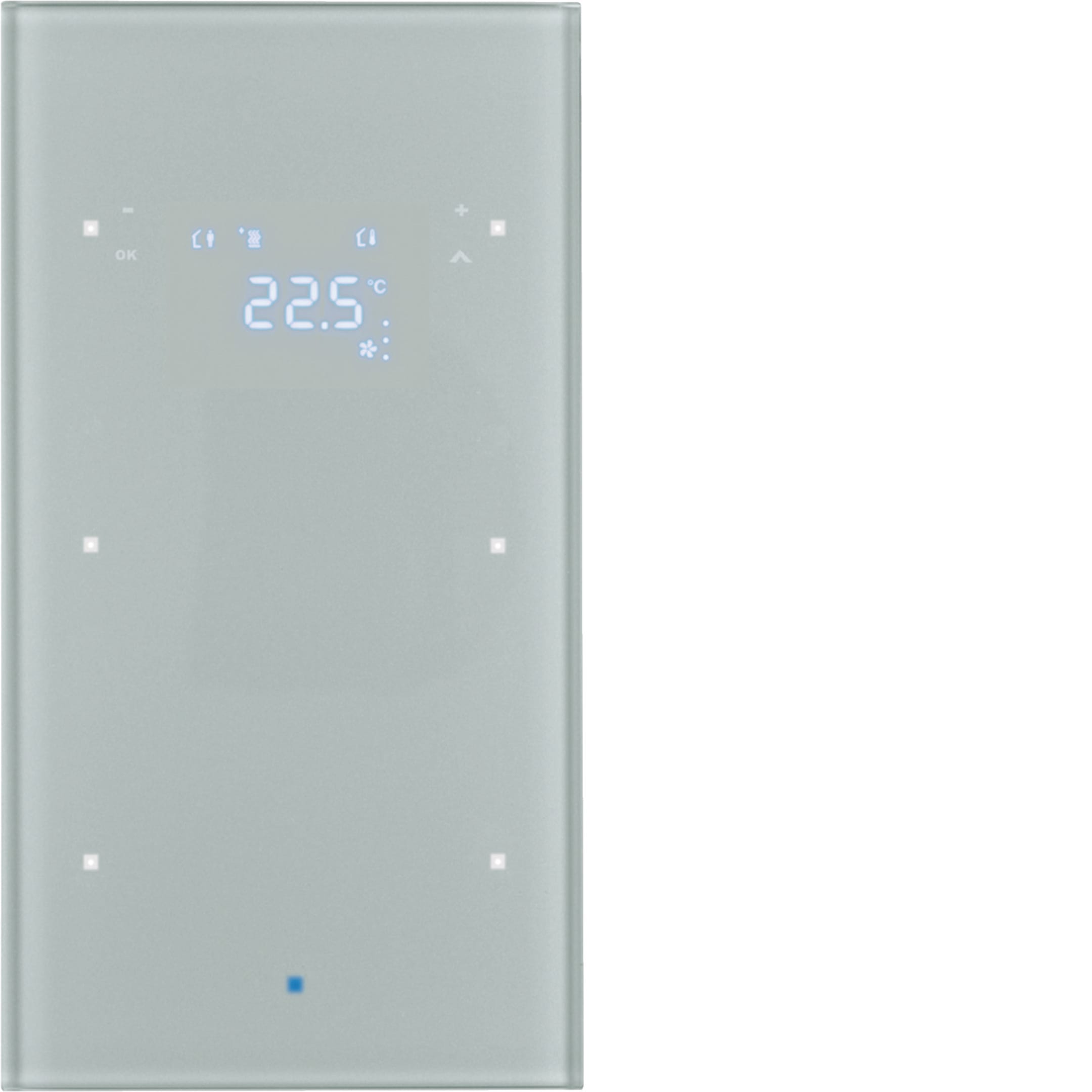HAGER BOCCHIOTTI - Sensore vetro KNX doppio con Termostato KNX - Serie TS Sensor vetro alu