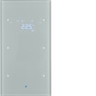 HAGER BOCCHIOTTI - Sensore vetro KNX doppio con Termostato KNX - Serie TS Sensor vetro alu