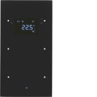 HAGER BOCCHIOTTI - Sensore vetro KNX doppio con Termostato KNX - Serie TS Sensor vetro nero