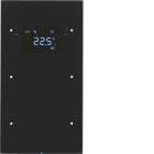 HAGER BOCCHIOTTI - Sensore touch doppio con Termostato KNX - Serie R.3 vetro nero
