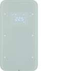 HAGER BOCCHIOTTI - Sensore touch doppio con Termostato KNX - Serie R.1 vetro Bianco pol.