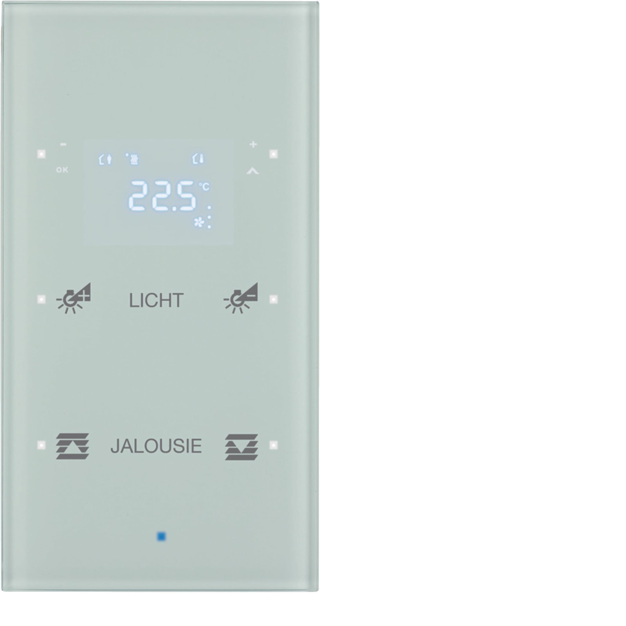 HAGER BOCCHIOTTI - Sensore vetro KNX doppio con Termostato KNX - Serie TS Sensor vetro bianco pol.