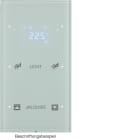 HAGER BOCCHIOTTI - Sensore touch doppio con Termostato KNX - Serie R.3 vetro Bianco pol.