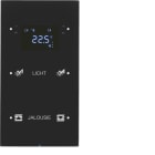 HAGER BOCCHIOTTI - Sensore touch doppio con Termostato KNX - Serie R.3 vetro nero