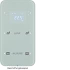 HAGER BOCCHIOTTI - Sensore touch doppio con Termostato KNX - Serie R.1 vetro Bianco pol.