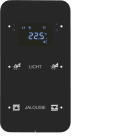 HAGER BOCCHIOTTI - Sensore touch doppio con Termostato KNX - Serie R.1 vetro nero