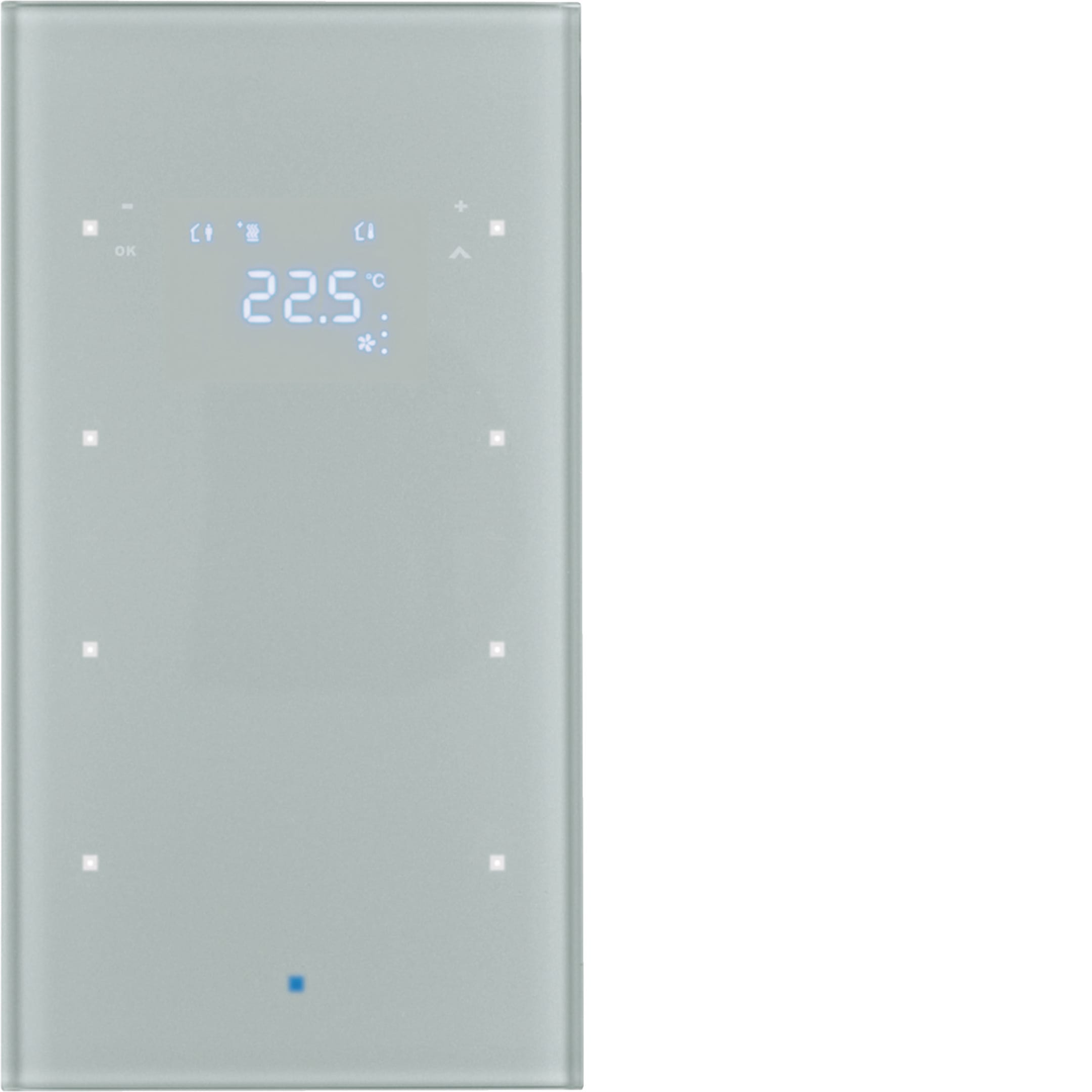HAGER BOCCHIOTTI - Sensore vetro KNX triplo con Termostato KNX - Serie TS Sensor vetro alu