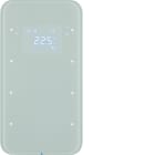 HAGER BOCCHIOTTI - Sensore touch triplo con Termostato KNX - Serie R.1 vetro Bianco pol.