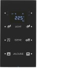 HAGER BOCCHIOTTI - Sensore touch triplo con Termostato KNX - Serie R.3 vetro nero