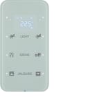 HAGER BOCCHIOTTI - Sensore touch triplo con Termostato KNX - Serie R.1 vetro Bianco pol.