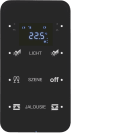HAGER BOCCHIOTTI - Sensore touch triplo con Termostato KNX - Serie R.1 vetro nero