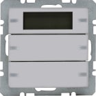 HAGER BOCCHIOTTI - Sensore a tasti doppio con regolat. di temperatura KNX - Serie Q.1/Q.3 allum.