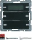 HAGER BOCCHIOTTI - Sensore a tasti doppio con regolat. di temperatura KNX - Serie Q.1/Q.3 antracite