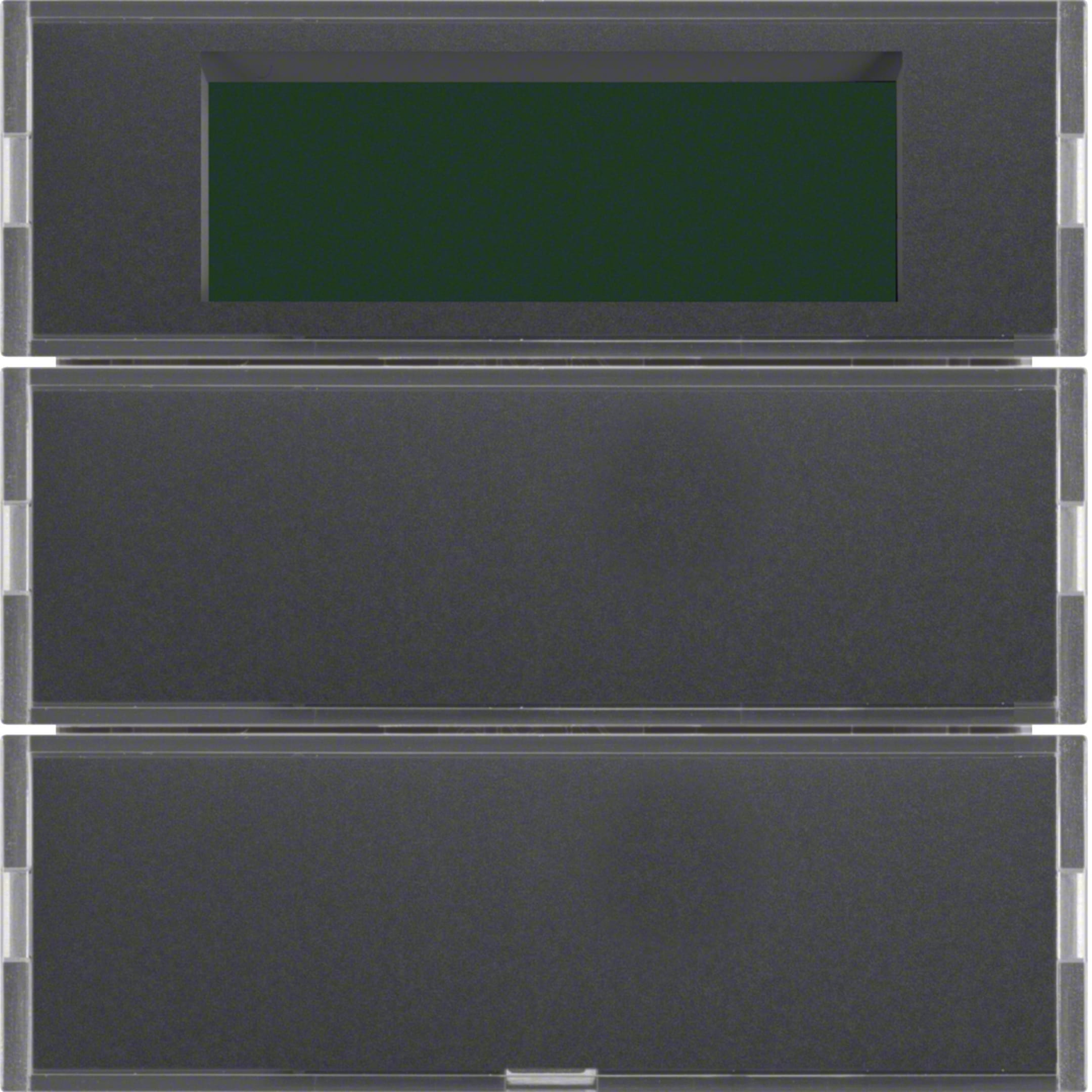 HAGER BOCCHIOTTI - Sensore a tasti doppio con Termostato KNX - Serie S.1/B.3/B.7 x antrac.e alu