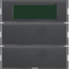 HAGER BOCCHIOTTI - Sensore a tasti doppio con Termostato KNX - Serie S.1/B.3/B.7 x antrac.e alu