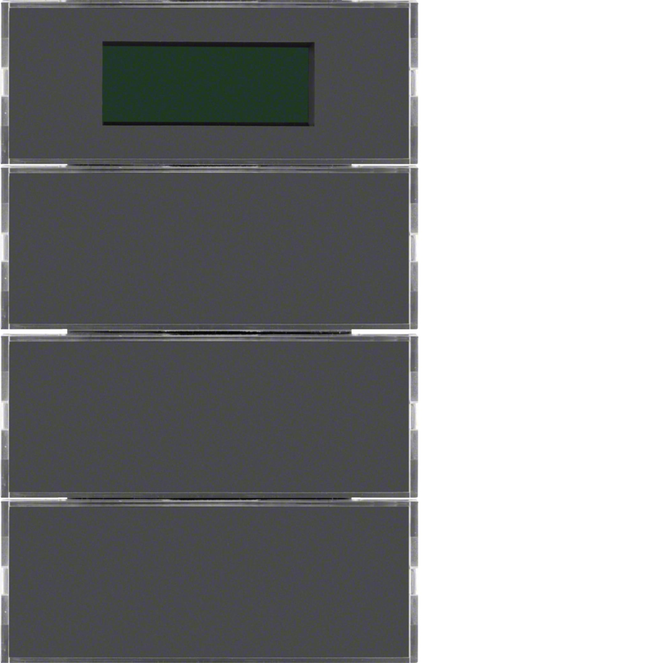 HAGER BOCCHIOTTI - Sensore a tasti triplo con Termostato KNX - Serie K.1 antracite