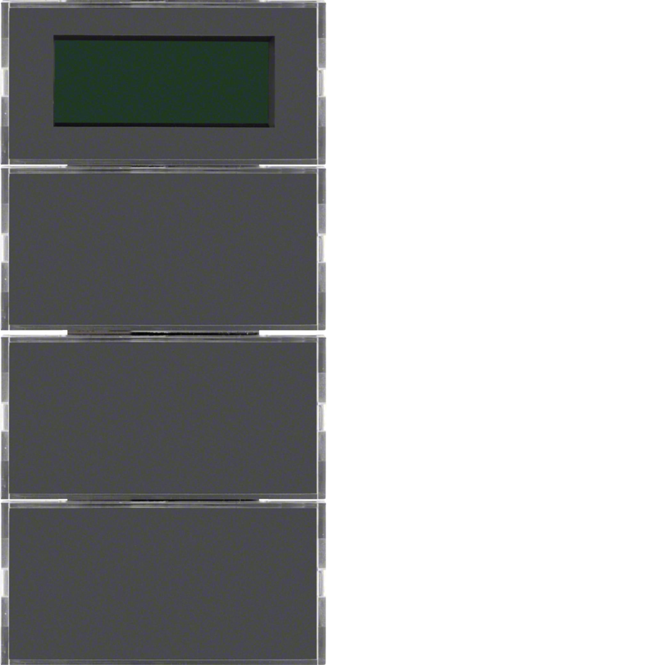 HAGER BOCCHIOTTI - Sensore a tasti triplo con Termostato KNX - Serie S.1/B.3/B.7 x antrac.e alu