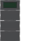 HAGER BOCCHIOTTI - Sensore a tasti triplo con Termostato KNX - Serie S.1/B.3/B.7 x antrac.e alu