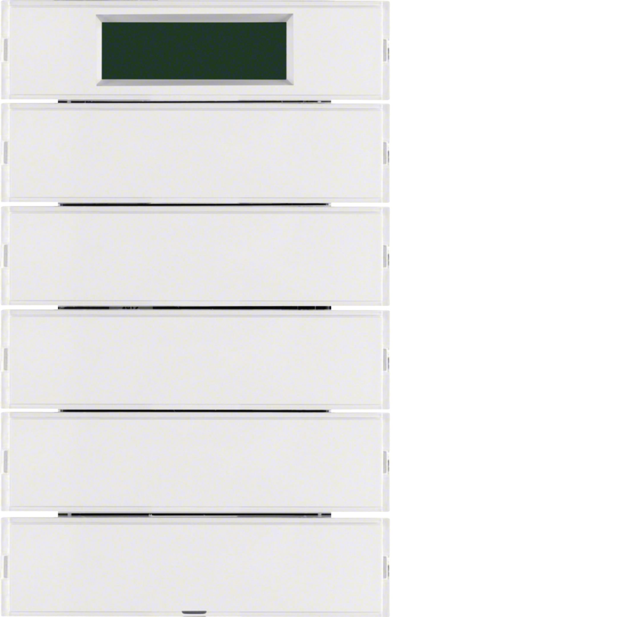 HAGER BOCCHIOTTI - Sensore a tasti quintuplo con regolat. di temperatura KNX - Serie K.1 bianc pol.