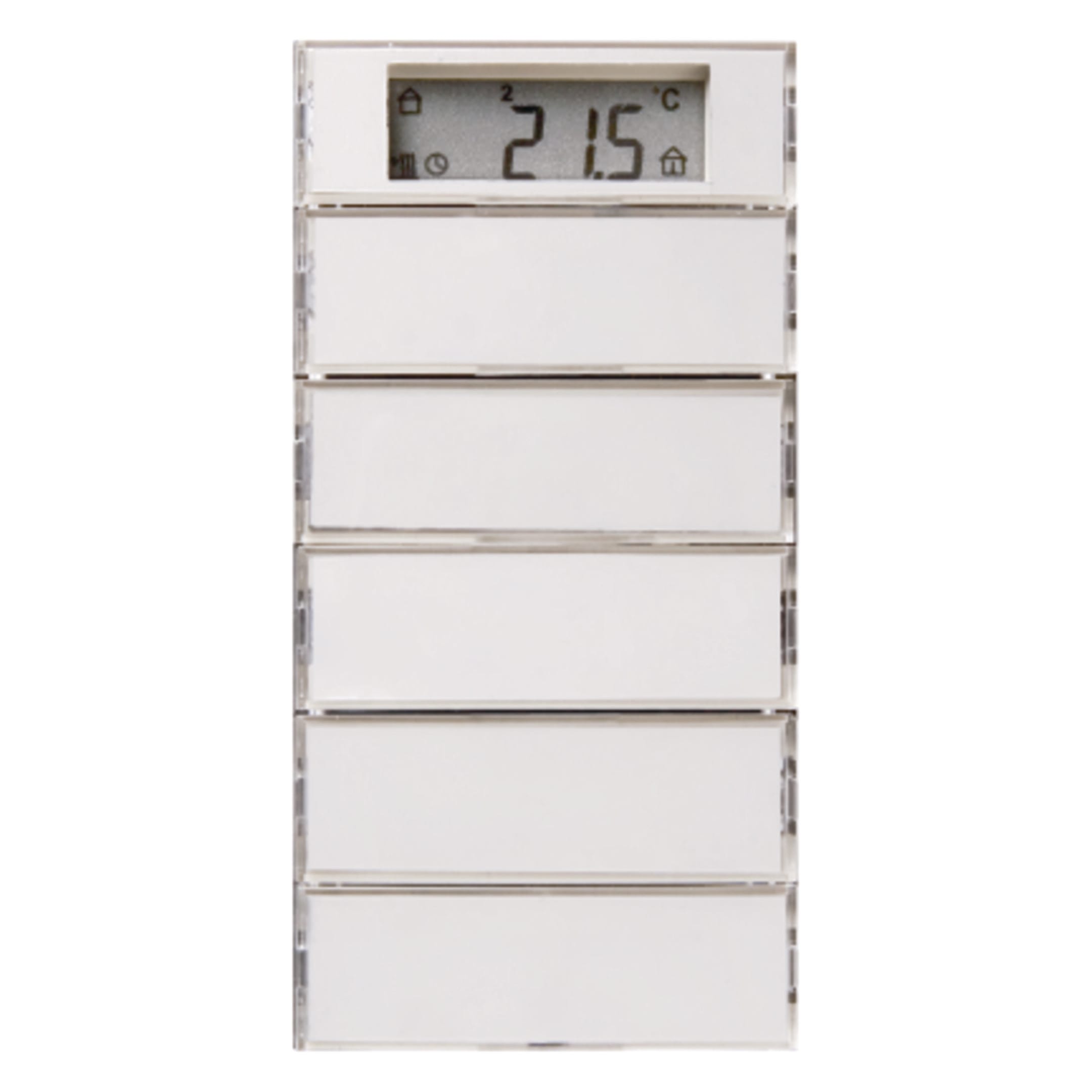 HAGER BOCCHIOTTI - Sens. a tasti quintuplo + Termost. KNX - Serie S.1/B.3/B.7 x bianco pol.