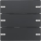 HAGER BOCCHIOTTI - Sensore a tasti triplo KNX - Serie Q.1/Q.3 antracite