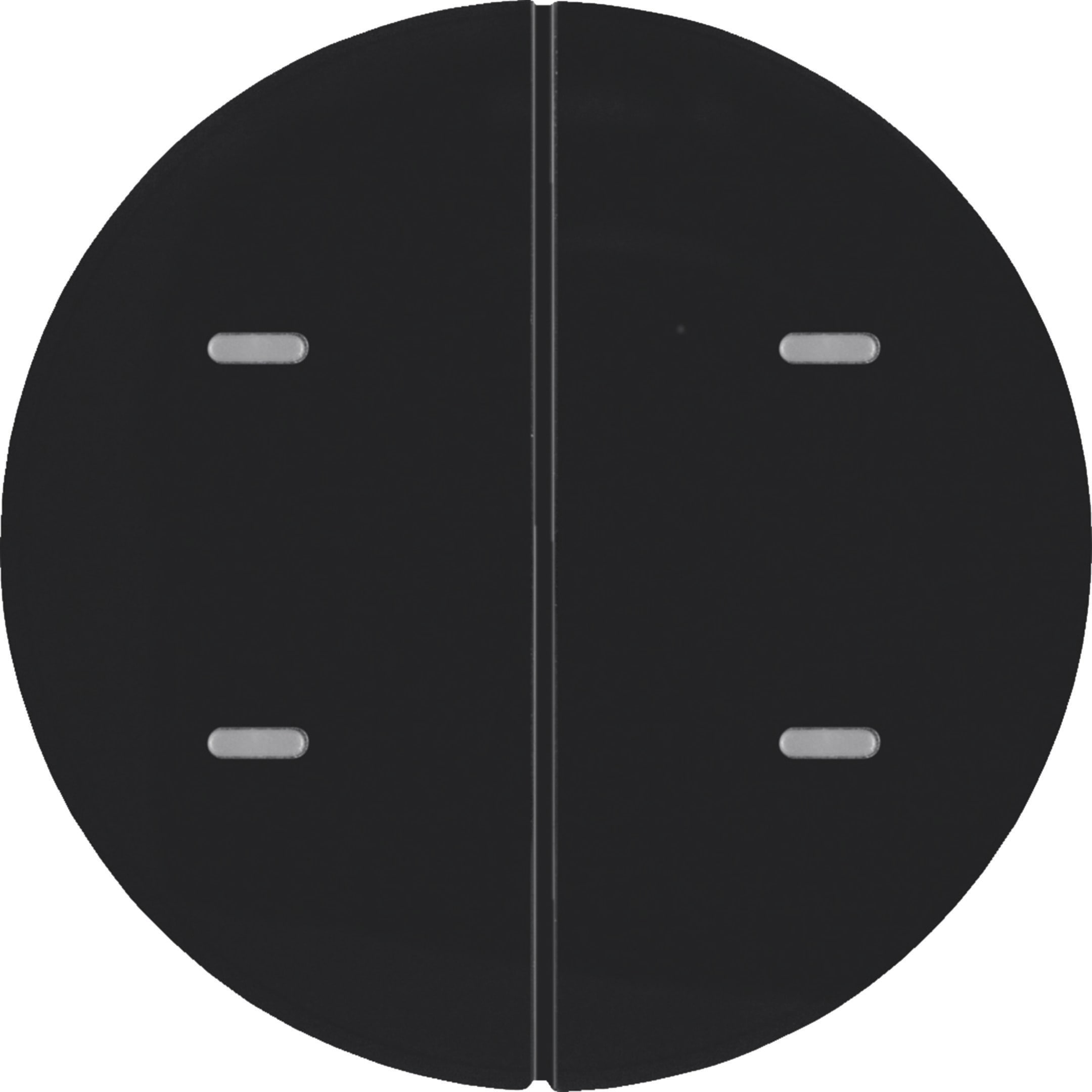 HAGER BOCCHIOTTI - Sensore a tasti doppio KNX - Berker R.1/R.3 nero lucido